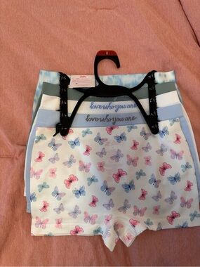 Kids Butterfly Print underwear - Blue/Pink